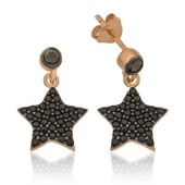 BlackCraft 925 Ayar Gümüş Yıldız Küpe (BC-CFBF8F) - 1