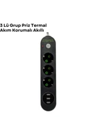 3 USB Portlu Üçlü Priz CXE103 - 1