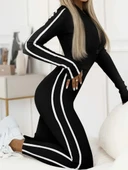 Kadın Uzun Kollu önden Fermuarlı şardonlu Dalgıç Tulum thumbnail 2