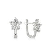 BlackCraft 925 Ayar Gümüş Çiçek Küpe (BC-BA4217) thumbnail 1