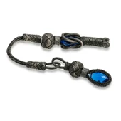 BlackCraft 1000 Ayar Gümüş Zirkon Taşlı Kazaz Püsküllü (BC-16C56B) - 1