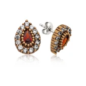 BlackCraft Gümüş Otantik Damla Çivili Küpe (BC-648E1F) thumbnail 2