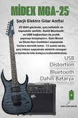 Midex Crade-25AMP Grey Rosewood Super Strat Kasa HH Yüksek Kaliteli 25W Amfili Elektro Gitar Seti thumbnail 2