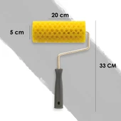 1117 Sünger Kristalli Delikli Efekt Rulo 20 cm Grenli Boya Uygulama Rulosu thumbnail 3