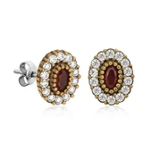 BlackCraft Gümüş Otantik Oval Çivili Küpe (BC-B2E0D8) thumbnail 2