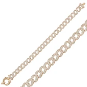 BlackCraft 925 Ayar Gümüş Rose Taşlı Gurmet Bileklik (BC-84E053) - 1