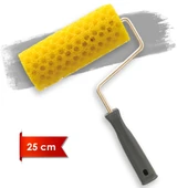 1129 Sünger Kristalli Delikli Efekt Rulo 25 cm Grenli Boya Uygulama Rulosu thumbnail 1