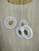 Şık Tarz Modern LED Avize Gold Ledli Salon Avize - 2