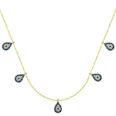 BlackCraft Gümüş Gold Nazarlı Şans Kadın Kolye (BC-FC2B1C) thumbnail 2