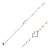 BlackCraft 925 Ayar Gümüş Rose Kalp Kadın Bileklik (BC-3CC0F8) thumbnail 2