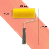 1118 Sünger Kristalli Efekt Rulo 20 cm Grenli Boya Uygulama Rulosu thumbnail 3