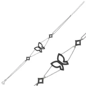 BlackCraft 925 Ayar Gümüş Kelebek Bileklik (BC-9C4210) - 1