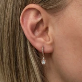 BlackCraft Gümüş Sallantılı Rose Damla Kadın Küpe (BC-274ABA) thumbnail 2