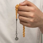 BlackCraft Gümüş Kazaz Püsküllü Sıkma Kehribar Tesbih (BC-E401FC) thumbnail 4