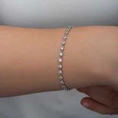 BlackCraft Gümüş Zirkon Taşlı Kadın Bileklik (BC-F3CE20) - 4