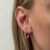 BlackCraft Gümüş Oval Damla Taşlı Kadın Küpe (BC-5D8C5B) - 3