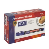Kraf Permanent Markör Yuvarlak Uc 220 Mavi (Koli Kalemi) 12’li - 4