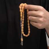 BlackCraft Gümüş Püskül Sıkma Kehribar Tesbih (BC-2EE3B4) thumbnail 4