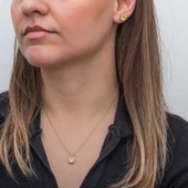 BlackCraft ​925 Ayar Gümüş Sarı Baget Taşlı Kadın Set (BC-831993) - 1