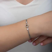 BlackCraft ​Gümüş Yuvarlak Zultanit Taşlı Kadın Bileklik (BC-F0B922) thumbnail 4