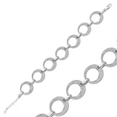 BlackCraft 925 Ayar Gümüş Taşlı Halka Bileklik (BC-85F4C2) - 1