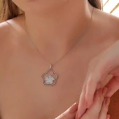BlackCraft ​925 Ayar Gümüş Çiçek Desenli Kadın Kolye (BC-17B67C) thumbnail 2