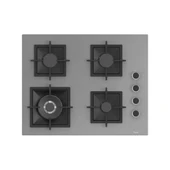 Ferre Flameart Sc Serisi Gri Set (SC408-WFA + QXE62CPR +D082 ) - 65 Cm'lik Kare Döküm Izgara-Wok - 2