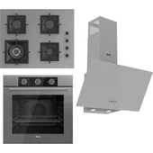 Ferre Flameart Sc Serisi Gri Set (SC408-WFA + QMS63CPR +D088 ) - 65 Cm'lik Kare Döküm Izgara-Wok thumbnail 1