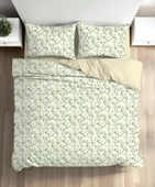 FİXBOX ÇİFT KİŞİLİK RANFORCE NEVRESİM TAKIMI OLEA BEJ thumbnail 2