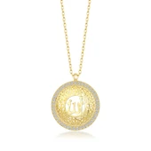 BlackCraft Gümüş Gold Allah Yazılı Kadın Kolye (BC-6956E3) thumbnail 1