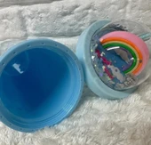 PİPETLİ BARDAK MATARA SEVİMLİ SULUK 450 ml ÇİFT KATMANLI KALPLİ PULLU - 3