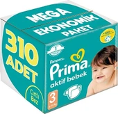 Prima Aktif Bebek Bezi 3 Numara 310 Adet thumbnail 2