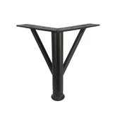Firkete Ayak Metal 25 cm Mat Siyah Mobilya Koltuk Ayağı - 1