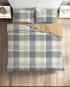 FİXBOX ÇİFT KİŞİLİK RANFORCE NEVRESİM TAKIMI RUİT KARAMEL thumbnail 2