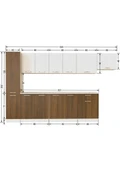 Tdesigno Yaprak Mutfak Kiler Dahil 320 cm Tezgah Dahil - 3