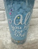 PİPETLİ BARDAK MATARA SEVİMLİ SULUK 450 ml ÇİFT KATMANLI KALPLİ PULLU - 4