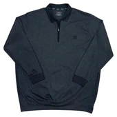 Büyük Beden Erkek Yakalı Sweatshirt Battal - 10