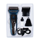 3 IN 1 Saç Sakal Burun Makinesi Şarjlı KP329 Mavi thumbnail 2