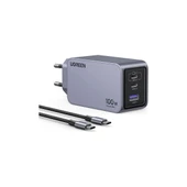 Ugreen X757 Nexode Pro 100W GaN Hızlı Şarj Cihazı Type-C QC PD 2xUSB-C, 1xUSB-A, Uzay Grisi -25874 - 1