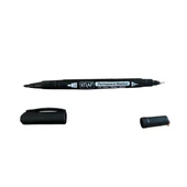 Kraf Asetat Kalemi Twin Çift Uçlu 250G Siyah 12’li - 1