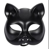 Siyah Renk Lüks Kedi Maskesi 12x13 cm thumbnail 1