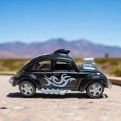 Metal Araba Çek Bırak Vw Bettle Modifiye Siyah Sesli ve Işıklı - 5