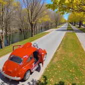 Metal Araba Çek Bırak Vw Bettle Modifiye Kırmızı Sesli ve Işıklı - 3