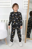 İki İplik Cepli Astronot Temalı Erkek Çocuk Pijama Takımı thumbnail 1