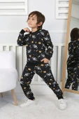 İki İplik Cepli Astronot Temalı Erkek Çocuk Pijama Takımı thumbnail 2