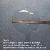 Kırmızı Simli Yuvarlak Şeffaf Balon 24 İnç thumbnail 2