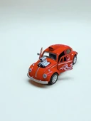 Metal Araba Çek Bırak Vw Bettle Modifiye Kırmızı Sesli ve Işıklı - 5