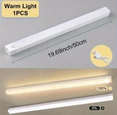 50 cm Beyaz Işık Hareket Sensörlü Dolap Içi Çalışma Masası Mutfak Tezgah Altı USB LED Işık - 2