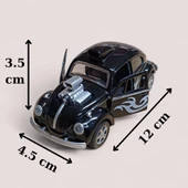 Metal Araba Çek Bırak Vw Bettle Modifiye Siyah Sesli ve Işıklı - 1
