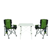 2 Adet OL Outdoor Mammoth Katlanır Kamp Sandalyesi Yeşil + OL Outdoor Alüminyum Katlanır Kamp Masası - 1